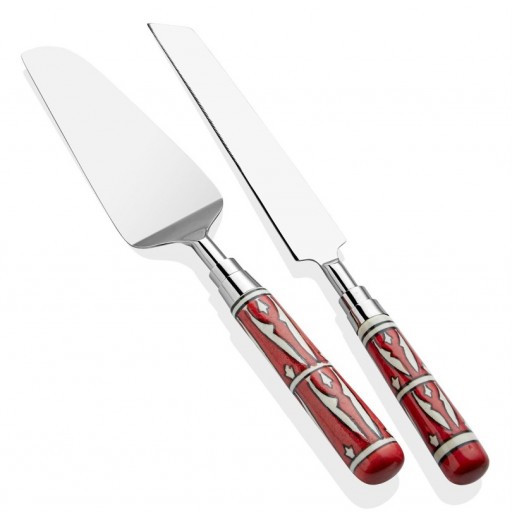 Kek Servis Seti - Kırmızı