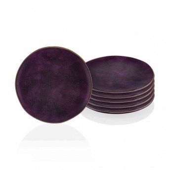 Deep Pasta Tabağı Mor 6lı Set