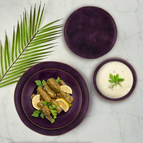 Deep Pasta Tabağı Mor 6lı Set