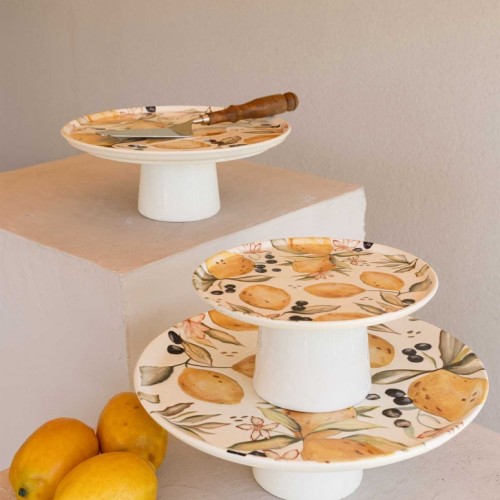 Limoncello Ayaklı Servis Tabağı 26 cm 